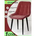 Стулья для кухни с черными ножками и цветом рубиновый