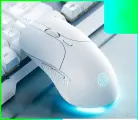Игровая проводная бесшумная мышь INPHIС B1 с подсветкой, 7200dpi, белый