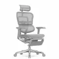 Эргономичное кресло FALTO Ergohuman Luxury 2 с подножкой (серый каркас /сетка светлая)
