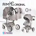 Детская коляска-трансформер всесезонная Aimile Original New Pearl, Капучино