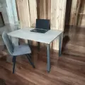 Письменный стол/ цвет столешницы Бетон светлый, 120*80 см. Ножки серый хром