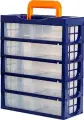 Мультибокс с органайзерами полимербыт профи 5 секций, пластик, цвет синий/прозрачный