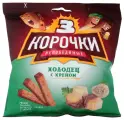 Сухарики 3 Корочки, со вкусом Холодец с хреном, ржаные, 60 шт. по 40 г
