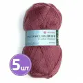 Пряжа детская, полушерсть для вязания Пехорка Pehorka Кроссбред Бразилии тонкая, шерсть мериносовая/акрил, цвет 28 амарант, 5 шт. по 100 г, 500 м