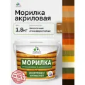 Морилка профессиональная Malare Professional для дерева, для любых деревянных поверхностей, акриловая, быстро сохнет без запаха, цвет дуб, 1,8 кг