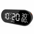 Часы настольные Спектр СК3215-Ч-Б, с большими цифрами, с температурой, влажностью, будильник, USB-питание
