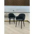 Стулья-кресла для кухни Джек в цвете графит, комплект из 2 штук