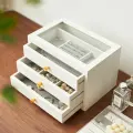 Деревянная шкатулка, для драгоценностей, 3 слоя, грецкий орех, белая