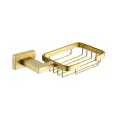 Мыльница настенная, прямоугольная из металла V5004 цветом золото от бренда Vieir