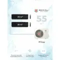 Инверторная мульти сплит-система Royal Clima Multi Gamma Attica Nero на 2 комнаты (20 м2 + 35 м2) 2TFM-17HN/OUT + RCI-AND09HN + RCI-ANF12HN - завод TCL, обогрев до -20С, супертихие блоки (21дБ)