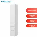 Шкаф-пенал Aquanet Августа 35 L белый (ручки хром) – шкаф для ванной комнаты
