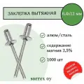 Заклепка вытяжная алюминий/сталь 6,4х12 Sorrex OY (1000штук)