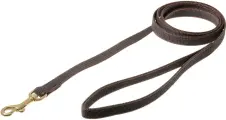 Профессиональный поводок для собак с карабином V.I.Pet , с латексом, 15мм*1,5м, коричневый, бронзовый карабин, 73-2594