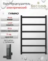 Полотенцесушитель Secado Туфино 80/50, электрический R (справа), черный матовый