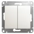 Переключатель 2-клавишный Schneider Electric Glossa, сх.6, 10АХ, Перламутр(комплект из 7 шт)