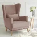 Кресло Оскар мягкое для отдыха дома, на ножках, велюр Jawa Zefir 05