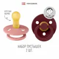 Набор 2 шт. Соска-пустышка BIBS латексная классическая Colour: Dusty Pink/Elderberry 6+ месяцев
