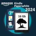 Электронная книга Amazon Kindle PaperWhite 12 2024 16Gb Black (рекламная версия) с обложкой ReaderONE PW Blue