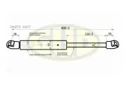Амортизатор багажника pgt 306 (7a/c) 06/94-04/01 300/360n l=600/230mm