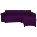Чехол Venera, для угловых диванов, с оттоманкой слева, фиолетовый, полиэстер 100%