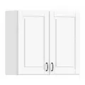 Кухонный модуль навесной шкаф столплит Регина РП-80 с двумя фасадами Белый/Белый матовый, 80х72х30 см.