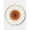 Коричневая фарфоровая тарелка 25.3 см