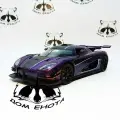 Машинка Koenigsegg Agera ONE1. Металлическая модель автомобиля Кёнигсегг Агера суперкар фиолетовый. Инерционная игрушка машина 1:24