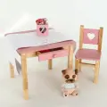 Детский стол и стул растущий из березы от года Forest Pink SIMBA