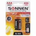 Аккумулятор Sonnen ААА/HR03 (1.2 В, 650 mAh) NiMH (блистер, 2шт.), 4 уп. (454236)