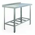 Стол производственный Assum, 1000х800х850мм, борт, открытый, 1 полка решетчатая оцинк, разборный, каркас уголок оцинк, ст. нерж.430