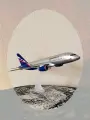 Модель самолета металлическая авиакомпания Аэрофлот Aeroflot