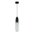 Подвесной светодиодный светильник Indigo Tesoro 11063/1P Clear V000138L, цвет Серый/Черный, материал Металл/Стекло