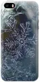 Силиконовый чехол на Apple iPhone SE / 5s / 5 / Эпл Айфон 5 / 5с / СЕ с рисунком Макро снежинка