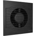 Вентилятор вытяжной 100 мм с обратным клапаном SLIM 4C Matt Black, 8 Вт, черный матовый, на кухню, в ванную, DiCiTi
