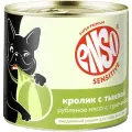 Корм влажный Enso SENSITIVE полнорационный, монопротеиновый для взрослых собак, рубленое филе телятины, гречка, кабачок, 190г х 12шт