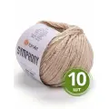 Пряжа YarnArt Symphony (Симфония) - 10 мотков Цвет: 2106 св. бежевый 80% хлопок, 20% вискоза, 50г 125м