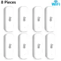 Датчик температуры и влажности Tuya Wi-Fi Smart Life APP Control Home Не требуется концентратор с питанием от батареи Работа с Alexa Google Home, 8 Pieces