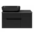 Тумба под раковину Misty Роял 80 подвесная (черная)