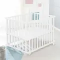 Манеж детский складной Roba Foldable playpen, деревянный, 74х100 см, белый