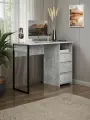Стол Интро-125 бетон письменный, компьютерный, с ящиком и полкой