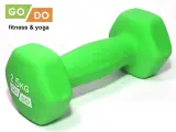 Гантель GO DO в виниловой матовой неопреновой оболочке. Вес 2.5 кг. (Зеленый)