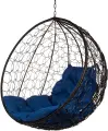 Кресло подвесное Bigarden Kokos Black Без стойки, с подушкой, синее, допустимый вес 160кг