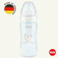 NUK FIRST CHOICE + Бутылочка из полипропилена с индикатором температуры 300 мл с сос. из сил. с отв. М, разм.1