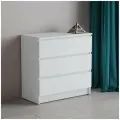 Комод уютная логика, ЛДСП, 80х78,4х45 см, с тремя ящиками, белый