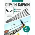 Стрелы для лука, 6 шт, карбоновые крученые (спиральные), съемные наконечники