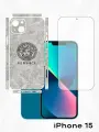Комплект защитных пленок для iPhone 15 на экран и заднюю панель