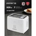Polaris Тостер для хлеба PET 0929A, 7 степеней обжаривания, белый
