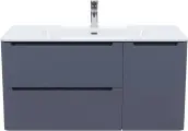 Тумба с раковиной IDDIS Edifice 100 подвесная, темно-серая