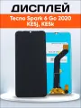 Дисплей для Tecno Spark 6 Go 2020 KE5j, KE5k, Tecno Spark Go 2020 KE5, KE5S / Экран, тачскрин, модуль в сборе черный