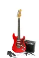 Комплект Fabio ST100 MATT RD (электрогитара S/S/S, комбоус. MG-10, тюнер, чехол, ремень, струны)